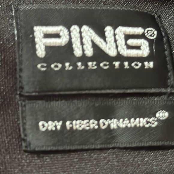 Ping Collection Alabama Polo Shirt Sz Medium Dry Fiber Dynamics Black - Picture 5 of 8